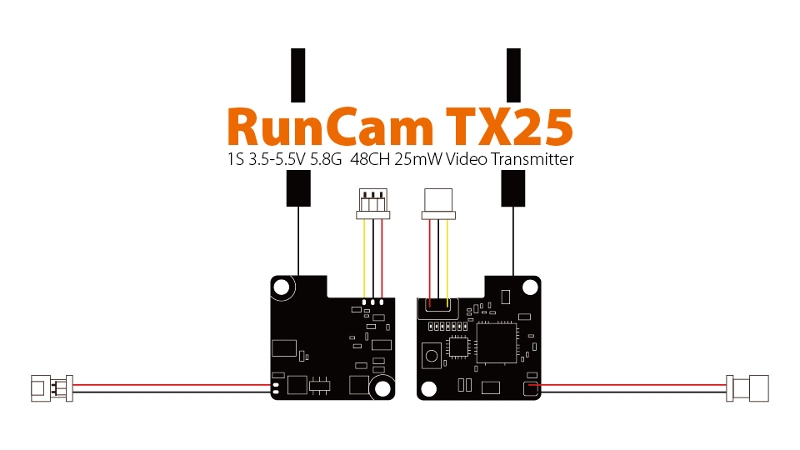 Runcam TX25 5.8G 48CH 25mw Video Transmitter for Micro Swift Micro Swift 2