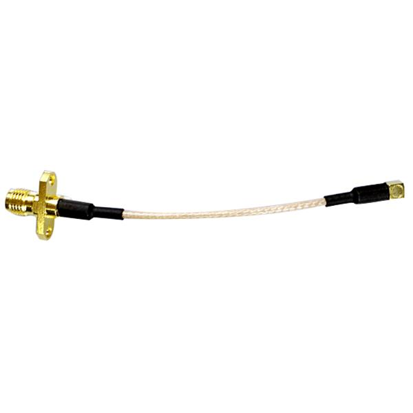 Turbowing MMCX to SMA/RP-SMA Female Flange FPV Antenna Extension Cord
