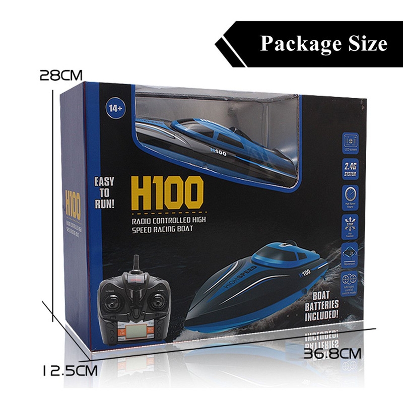 H100 2.4G 4CH 4 Channel 180 Flip High Speed Electric RC Boat Toy Water Cooling