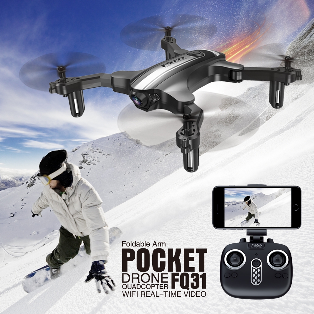 FQ777 FQ31W WIFI FPV With 0.3MP Camera Altitude Hode Foldable RC Drone Quadcopter RTF