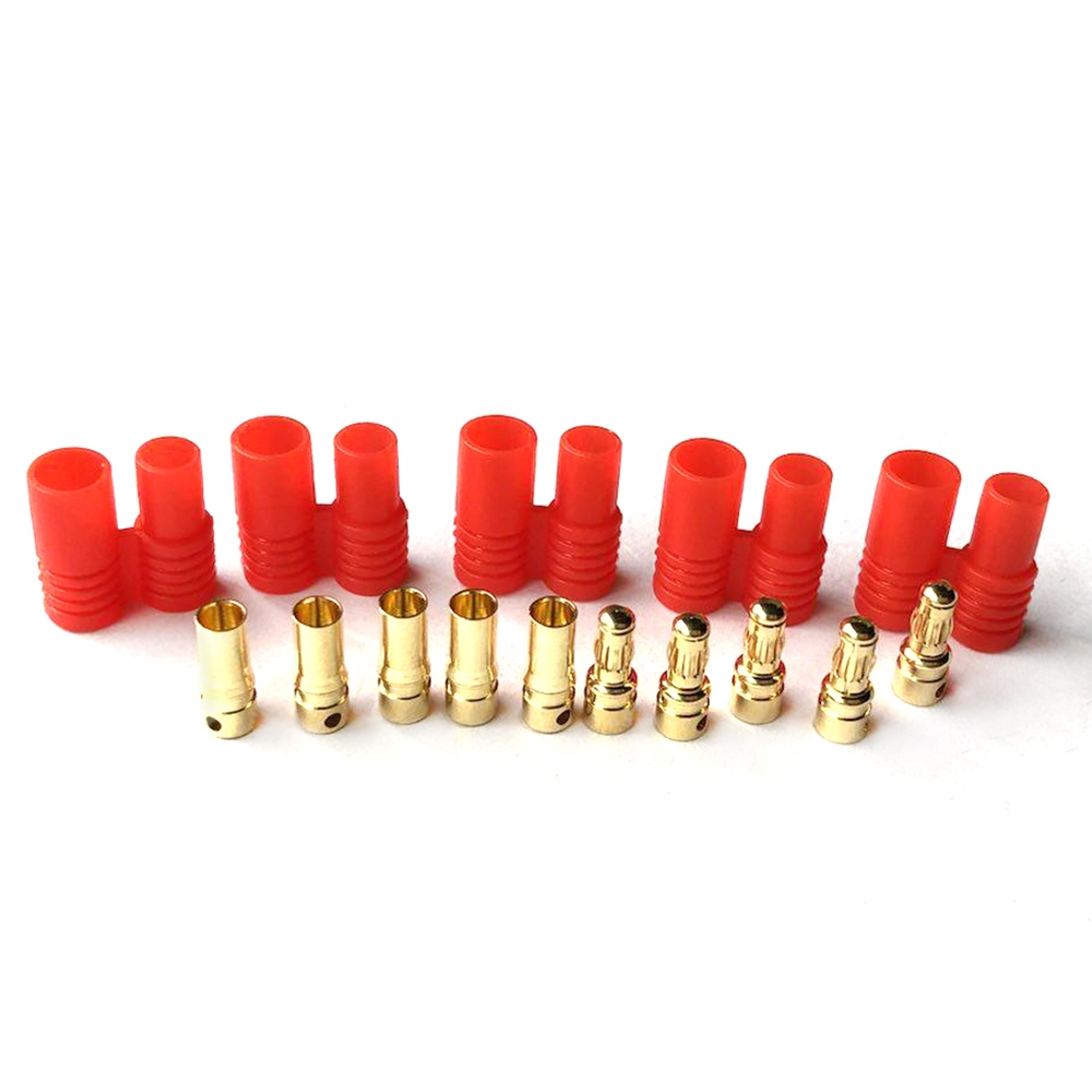 5 Pairs 3.5mm Banana Plug With Belt Sheath For RC Drone FPV Racing Multi Rotor