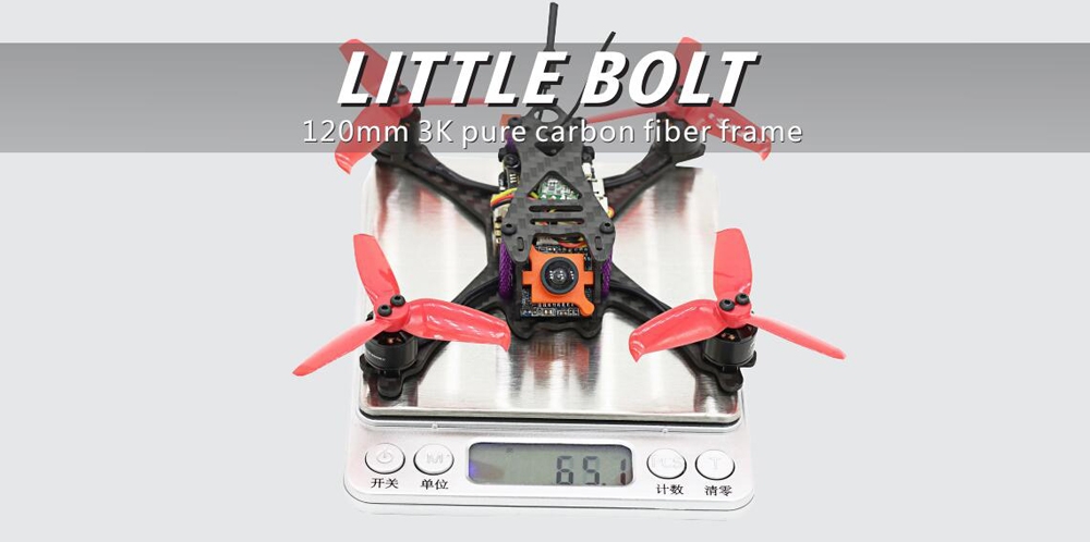SKYSTARS Little Bolt 120mm FPV Racing Drone PNP F4 Flight Controller OSD 20A Blheli_S ESC 600TVL Cam
