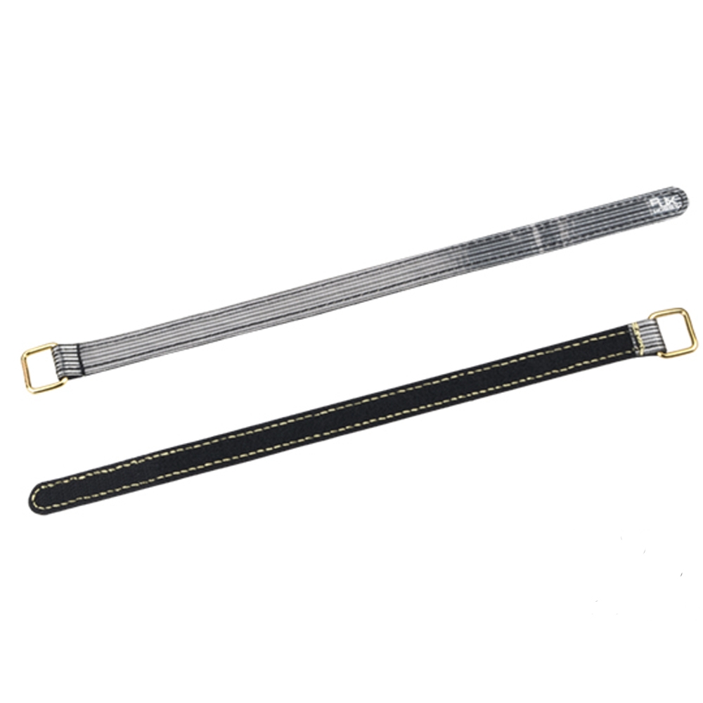 2Pcs RJX 20x450mm 3(M) Fiber Metal Clips Non slip High strength Black Battery Strap