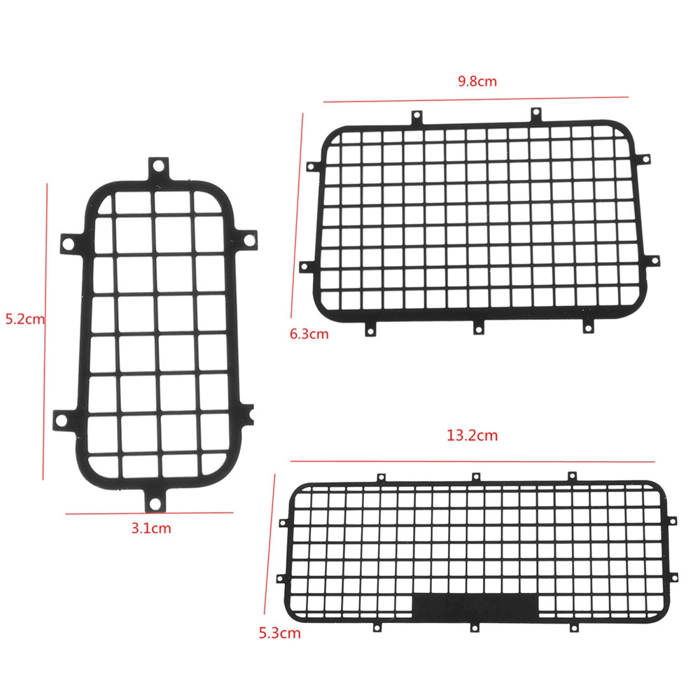 Stainless Side+Rear Window Mesh Guard For 1/10 Traxxas TRX-4 Rc Car Parts 5pcs Per Set