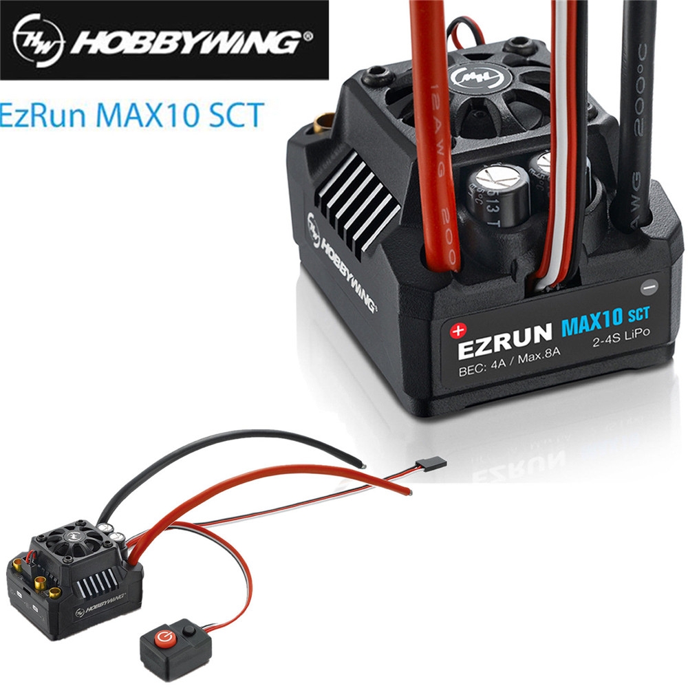 Hobbywing EZRUN MAX10-SCT 120A Waterproof Brushless ESC for 1/10 Rc Car Truck