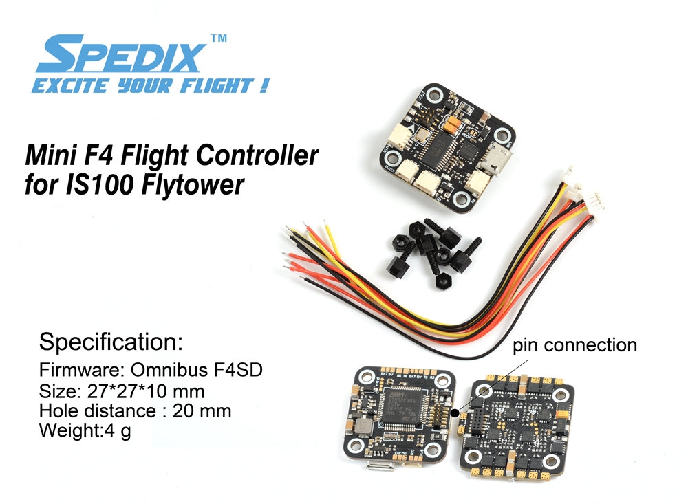 SPEDIX Mini Omnibus F4SD Flight Controller for IS100 Flytower 20x20mm