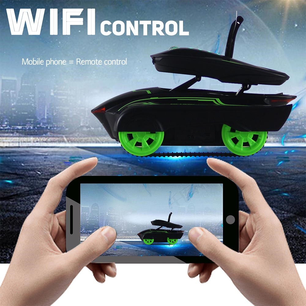 Crazon 1801 25cm Wireless AR WIFI App Control Rc Car Battle Tank With Light Toys