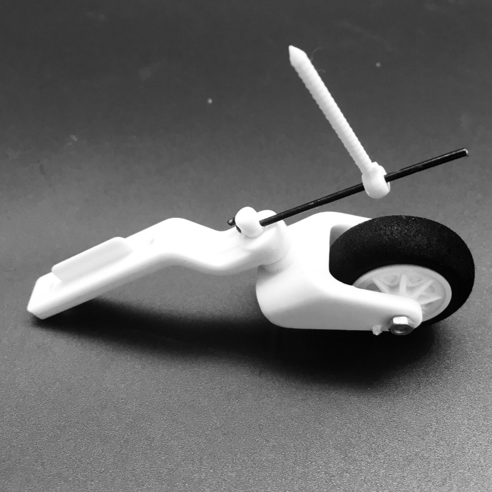 Micro Steerable Nylon Tail Wheel Assembly Landing Gear 25mm For Small Rear Three-point RC Airplane