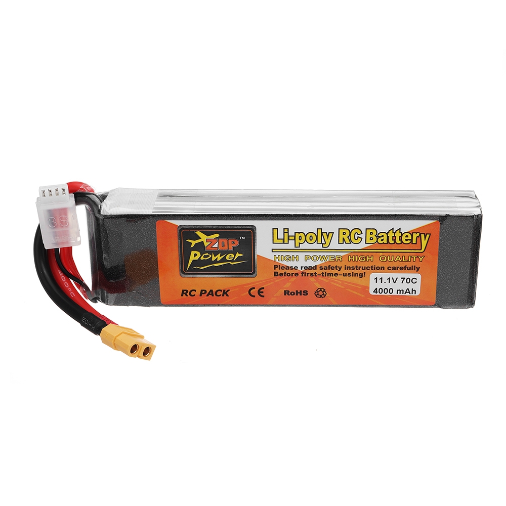 ZOP POWER 11.1V 4000mAh 70C 3S Lipo Battery With XT60 Plug For RC Models