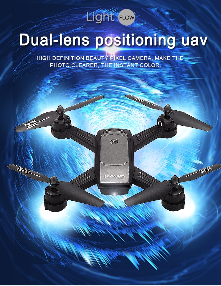 SKYWIND LH-X34F Optical Flow Dual Lens 720P/480P Camera WiFi FPV RC Drone Quadcopter RTF