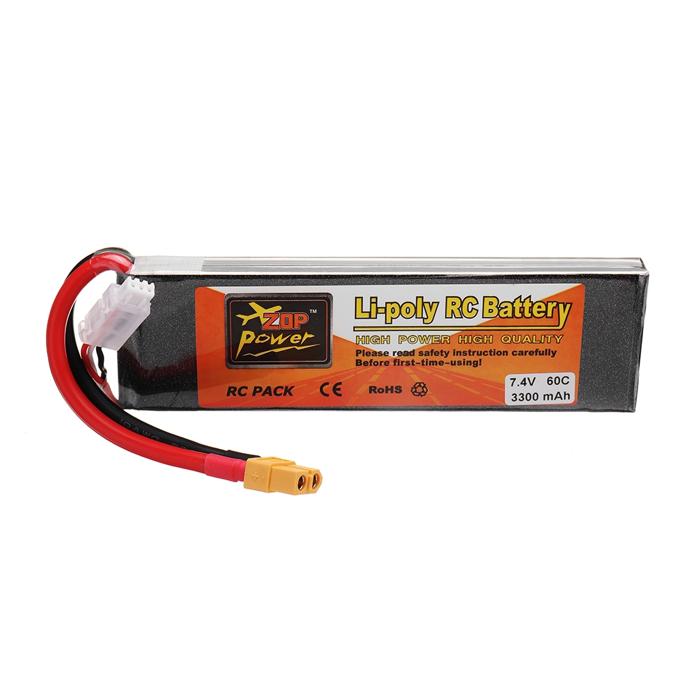 ZOP POWER 7.4V 3300mAh 60C 2S Lipo Battery With XT60 Plug For RC Models