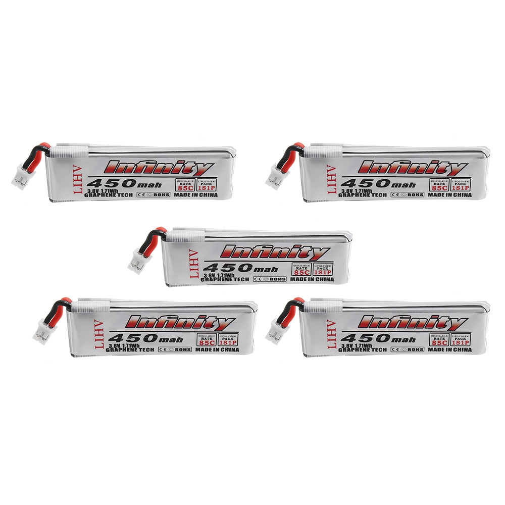 5Pcs AHTECH Infinty Battery 3.8V 450mAh 85C 1S LiPo Battery for Quadcopter