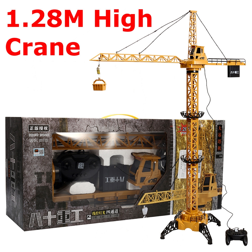 91113 128CM 4CH Electric Remote Control Rc Crane Toy High Rise Tower Construction Engineering Truck