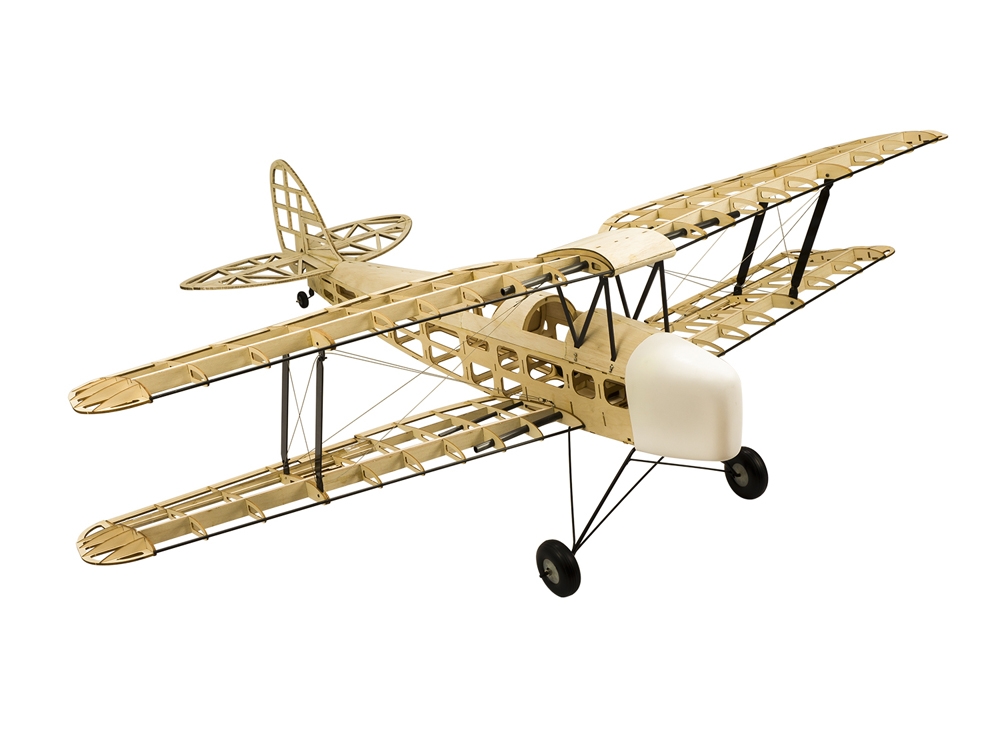 Dancing Wings Hobby Tiger Moth 1400mm Wingspan Balsa Wood RC Airplane DIY Kit With Motor