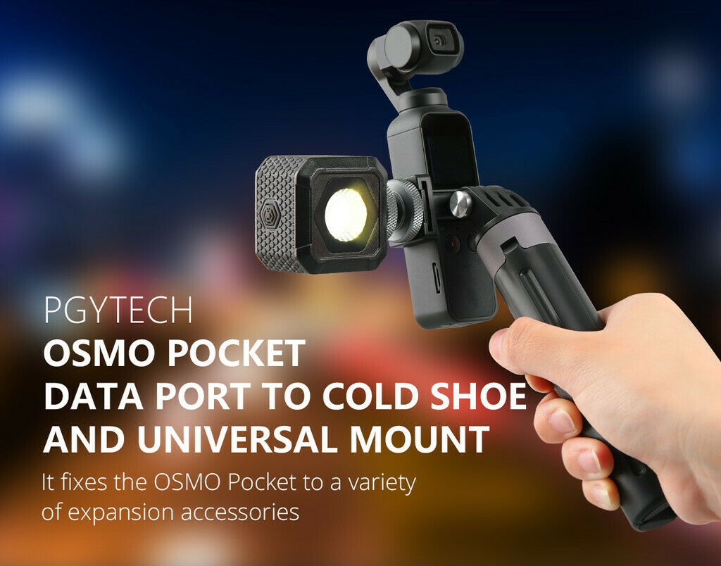 PGYTECH Osmo Pocket Data Port to Cold Shoe Universal Mount Adapter Expansion Accessories For DJI Gimbal