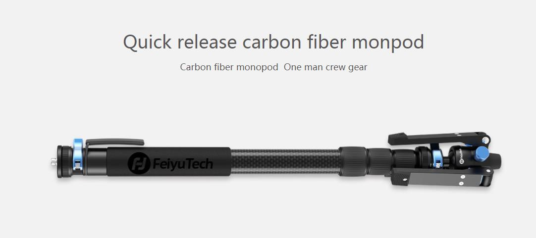 Feiyu Tech Quick Release Carbon Fiber Monopod Tripod for FPV Gimbal