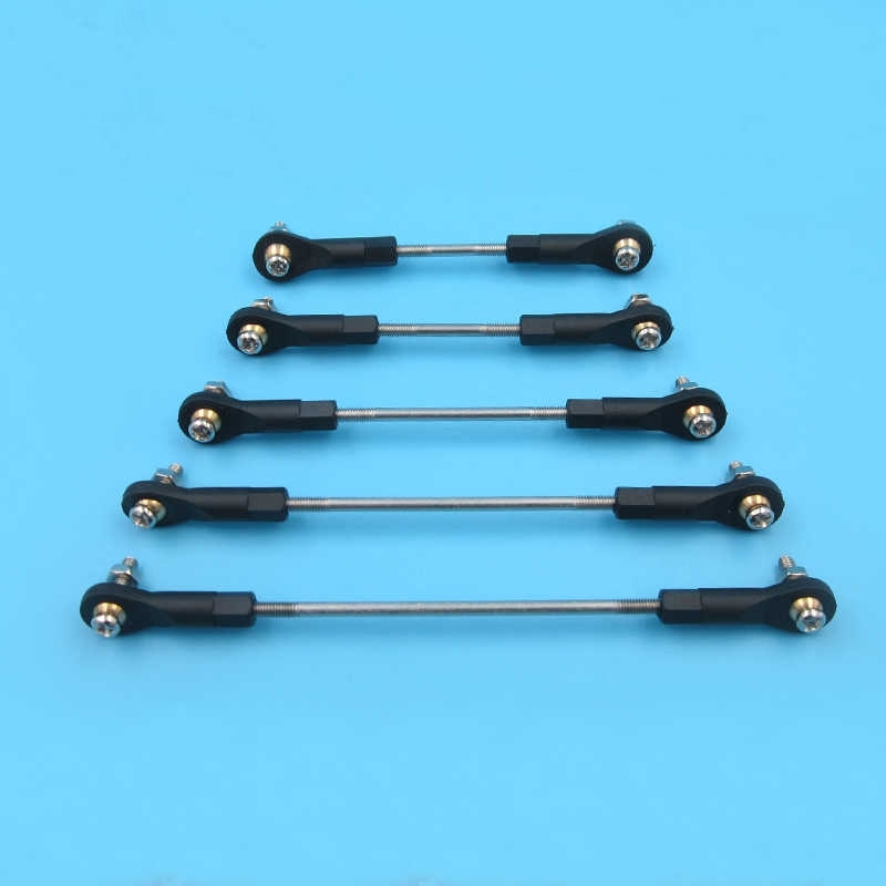 M3 Multiple Adjustable Push Rod+Rod End Ball Joint Linkage Set Assembly Servo Connecting Rod Stainless Steel for RC Aircraft Boat