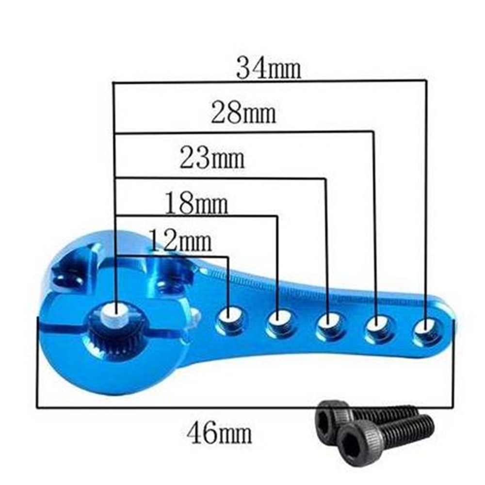 Aluminum Alloy 46mm 25T Steering Servo Horn Arm for Rc MG996 MG995 Parts