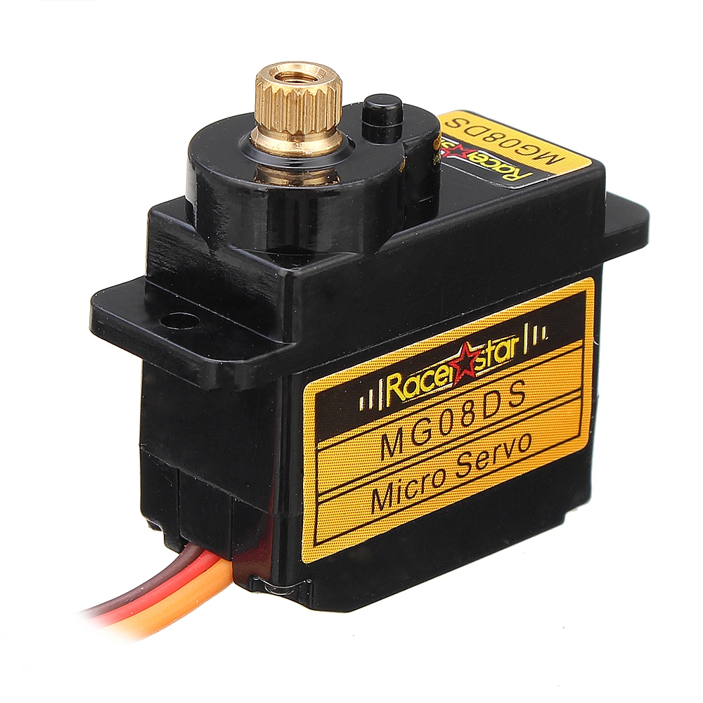 Racerstar MG08DS 12g Micro Metal Gear Analog Servo For RC Helicopter Car Airplane Robot