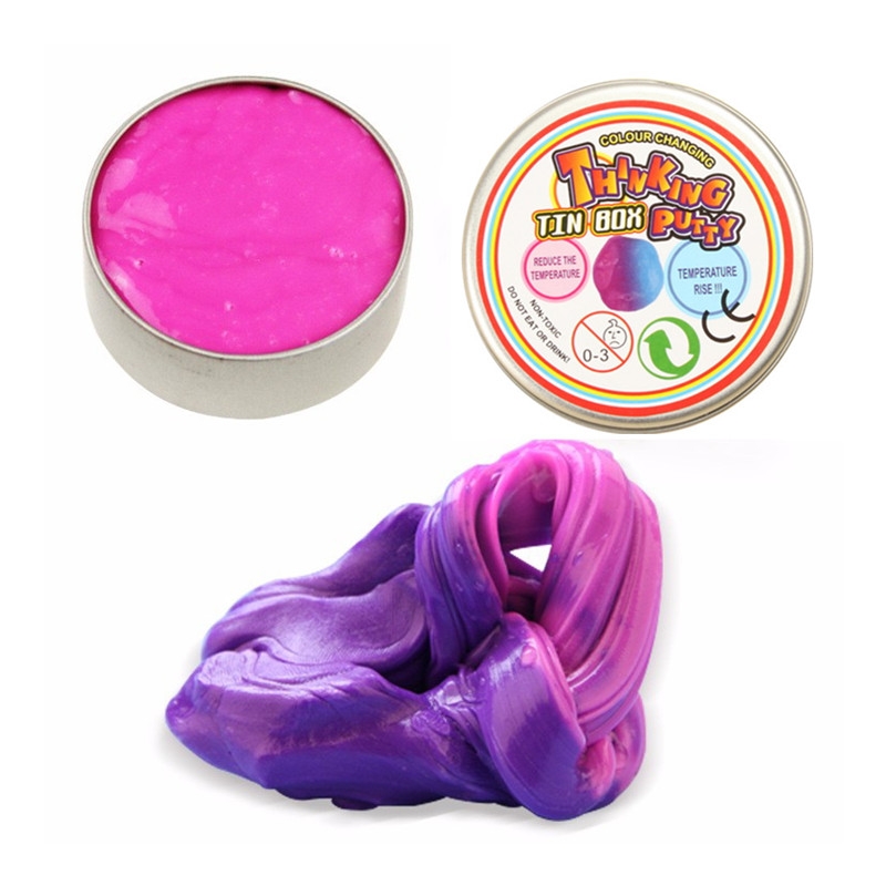 Thinking Putty Temperature Heat Sensitive Color Changing Tin Box Fun Gift Novelty Toy