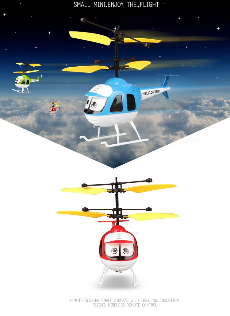  LEDI Hand Induction Aircraft Toy Remote Control RC Sensing Helicopter Christmas Toy