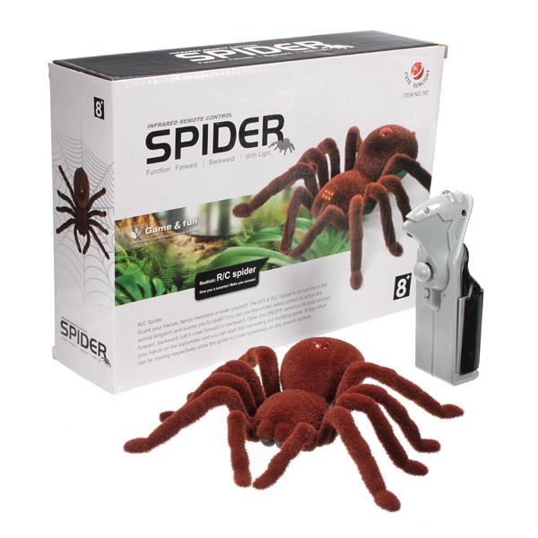 Cute Sunlight 11 2CH Realistic RC Spider Remote Control Scary Toy Prank Gift Model Halloween Prop"