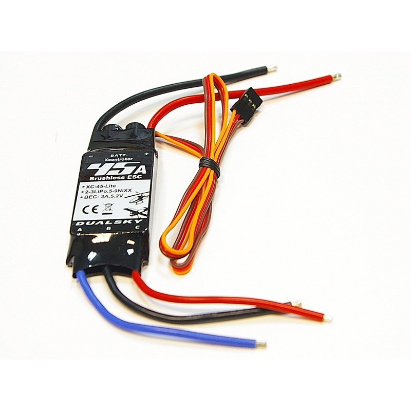 DUALSKY XC-45-Lite Ultra Light 45A Brusheless ESC with BEC Speed Control for RC Airplane FPV Racing Drone RC Car Boat