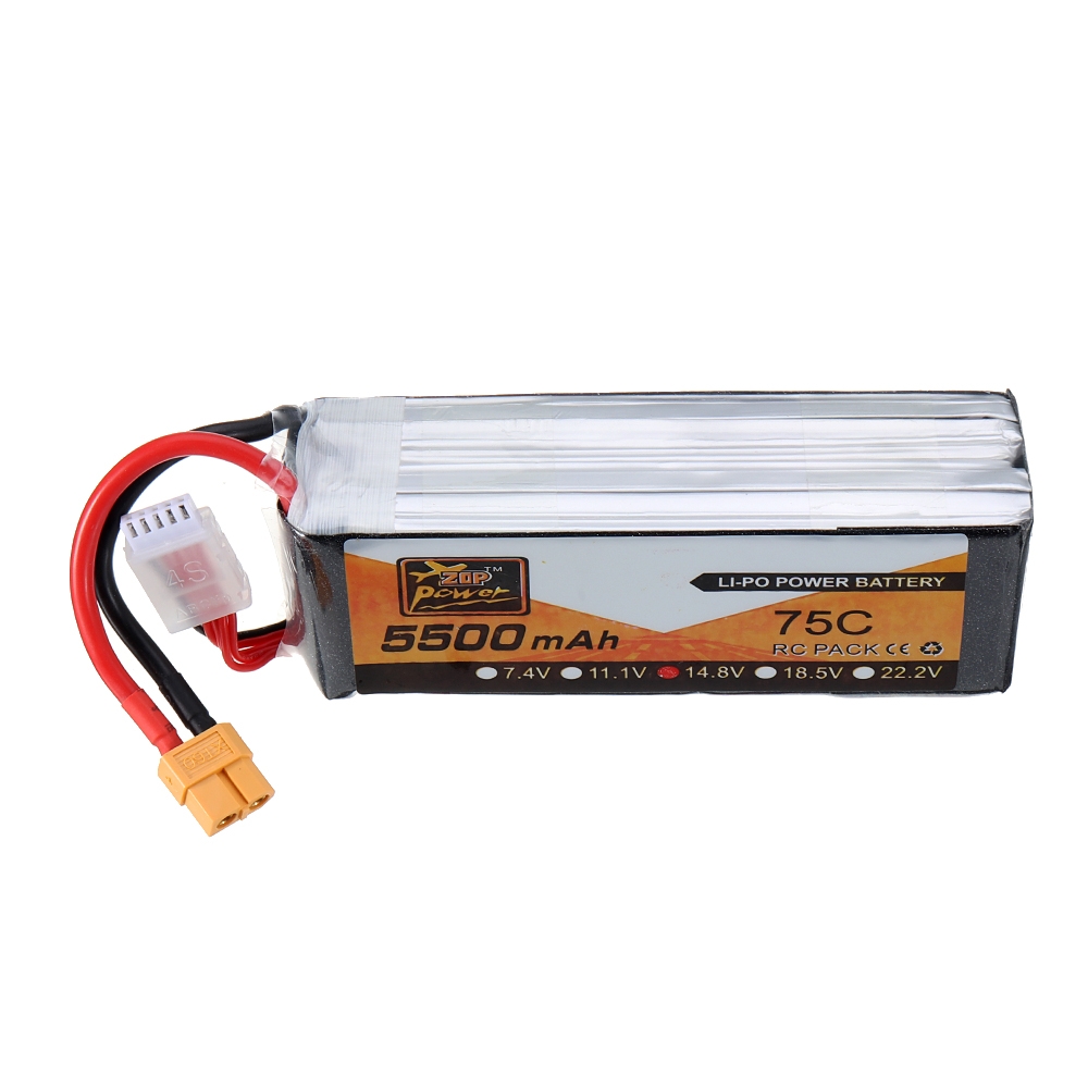 ZOP Power 14.8V 5500mAh 75C 4S Lipo Battery for RC Racing Drone RC Quadcopter