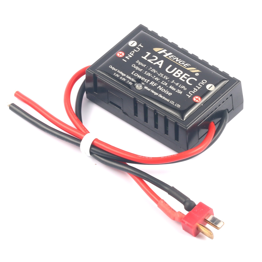 HENGE 12A UBEC RC Brushless ESC 5V/6V/7.4V 12A Max 20A Inport 3S-6S Lipo Switch BEC for RC Airplane FPV Racing Drone Plane Aircraft Helicopter Car Boat