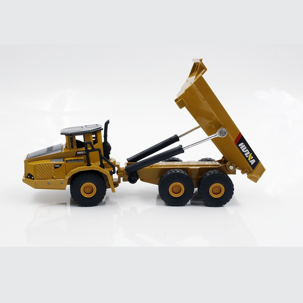 HUINA 1712 1:50 Alloy Articulated Dump Truck Model Diecast Model Metal Vehicles