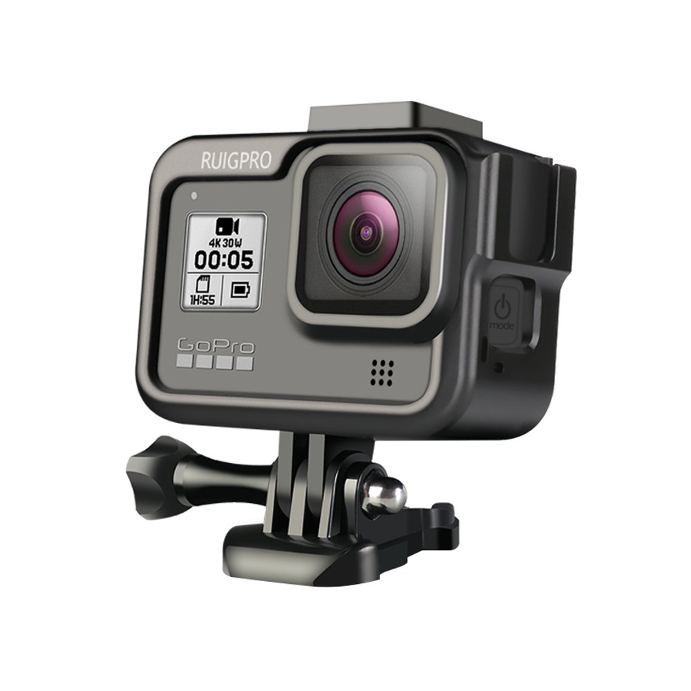 RUIGPRO Aluminium Alloy Heat Dissipation Frame Mount Protective Case for GoPro Hero 8 FPV Camera