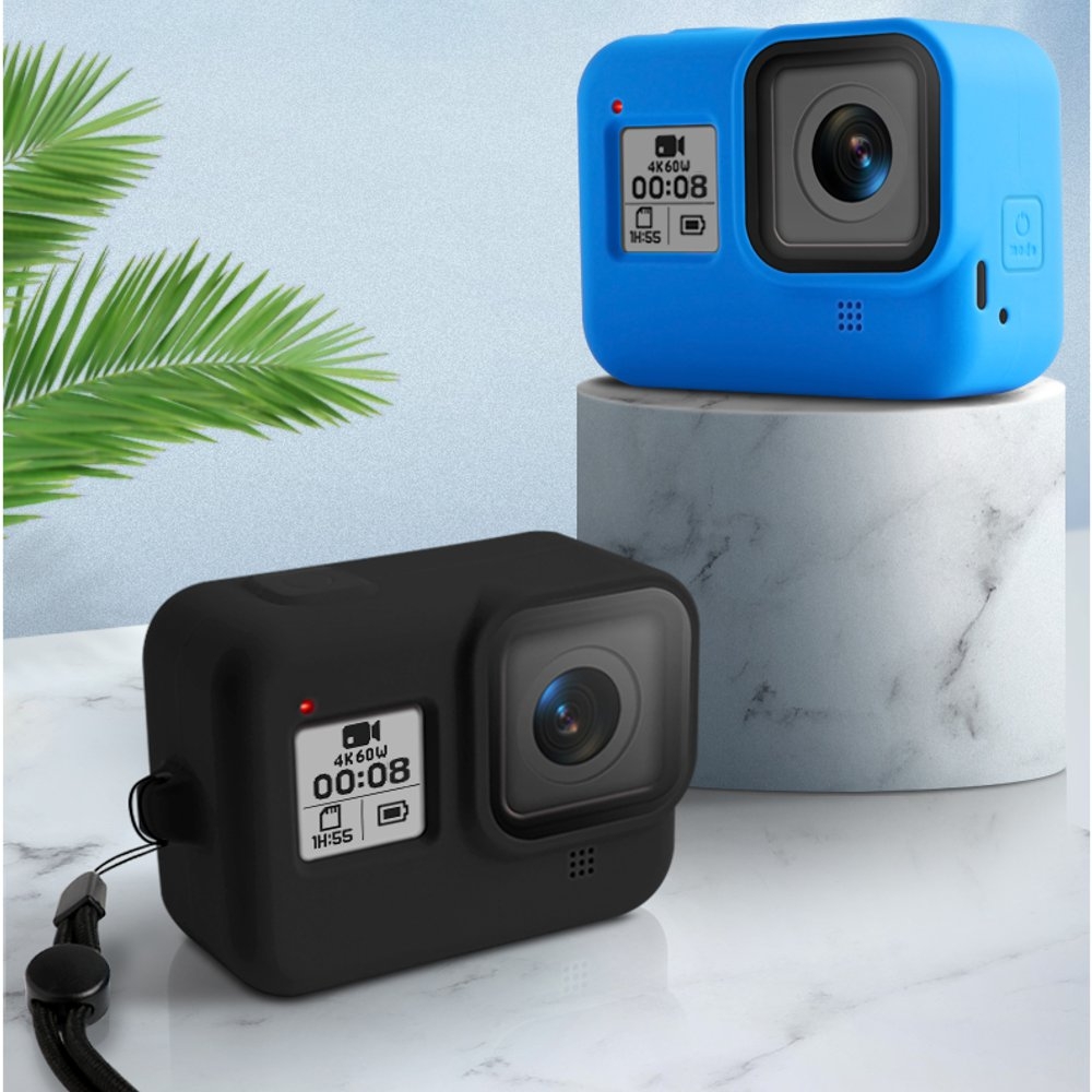 RUIGPRO Silicone Protective Case Cover with Wrist Strap for GoPro Hero 8 FPV Camera