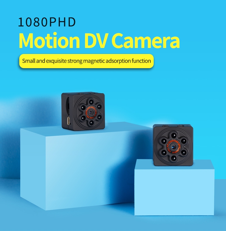S1000 1080P HD Mini Motion DV Sport Camera Cyclic Video Infrared Night Vision Strong Magnetic Adsorption Function 360° Rotary Bracket