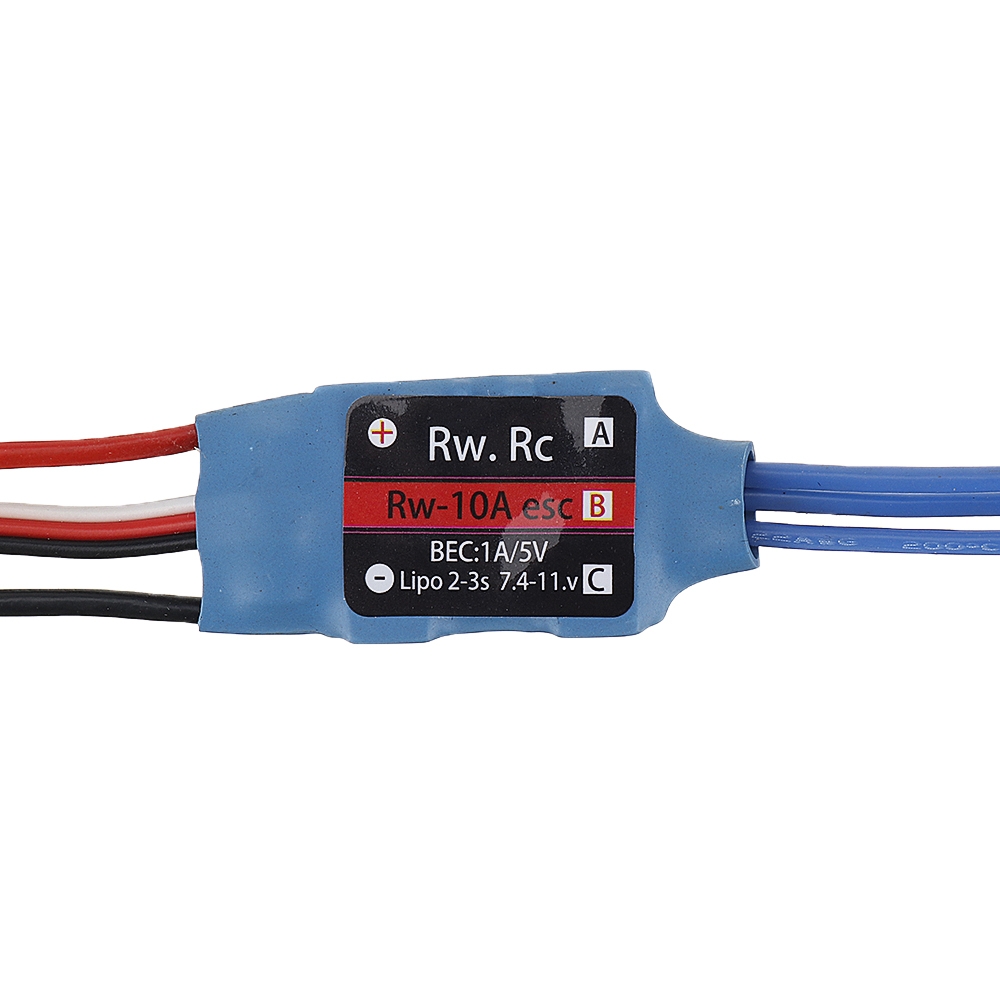 RW.RC 10A Brushless ESC 5V1A BEC 2S 3S for RC Models Fixed Wing Quadcopter Miltirotor