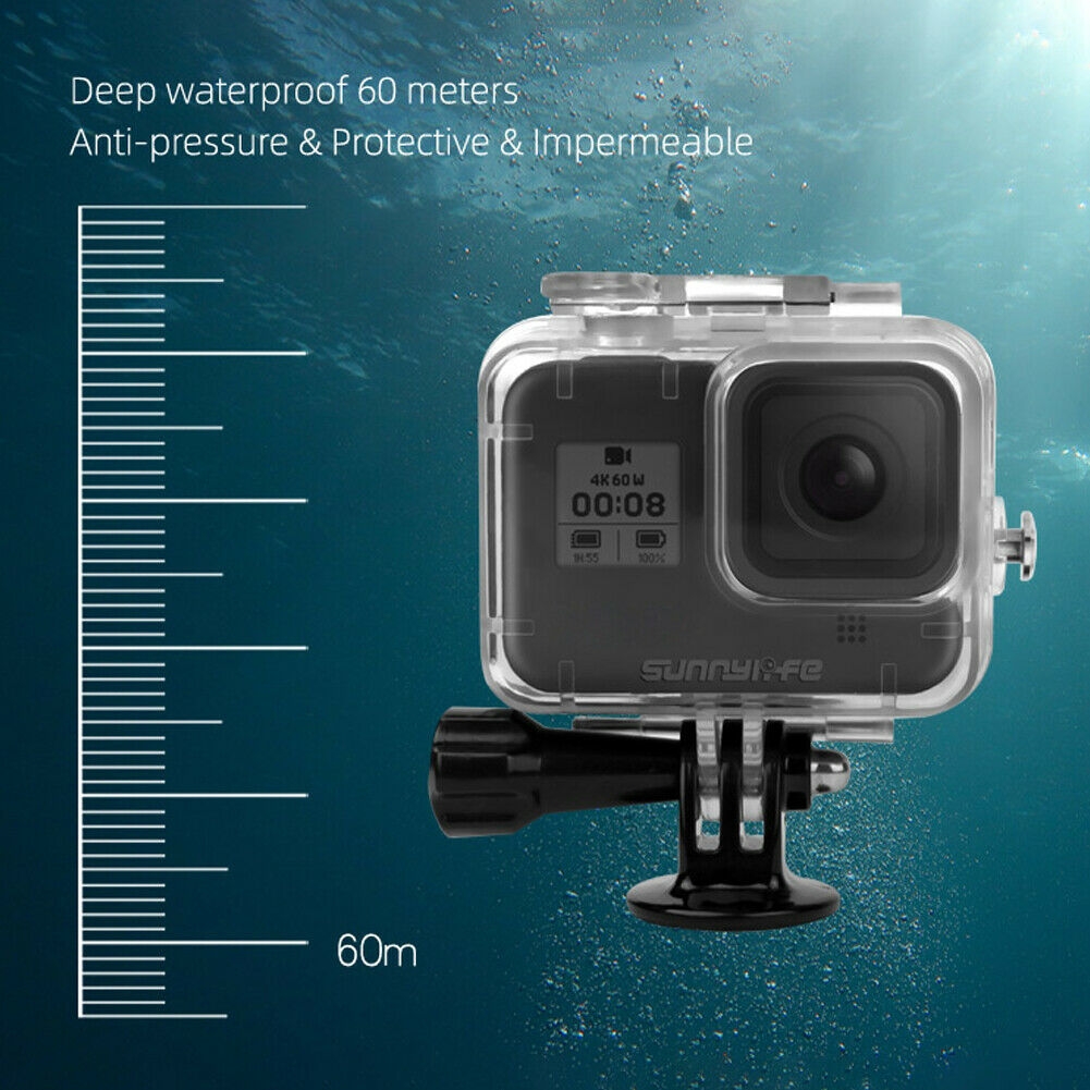 Sunnylife Waterproof Case 60m Underwater Diving for Gopro 8 Photography Support Filter Lens GoPro Camera Accessories