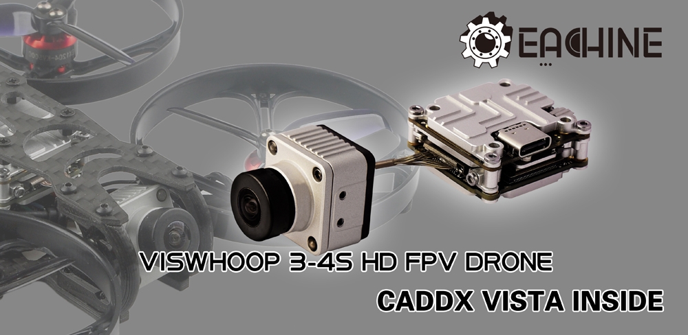 Eachine Viswhoop 2.5 Inch 130mm 3-4S HD Cinewhoop FPV Racing Drone BNF Frsky D8/D16 DJI FPV Camera Caddx Vista