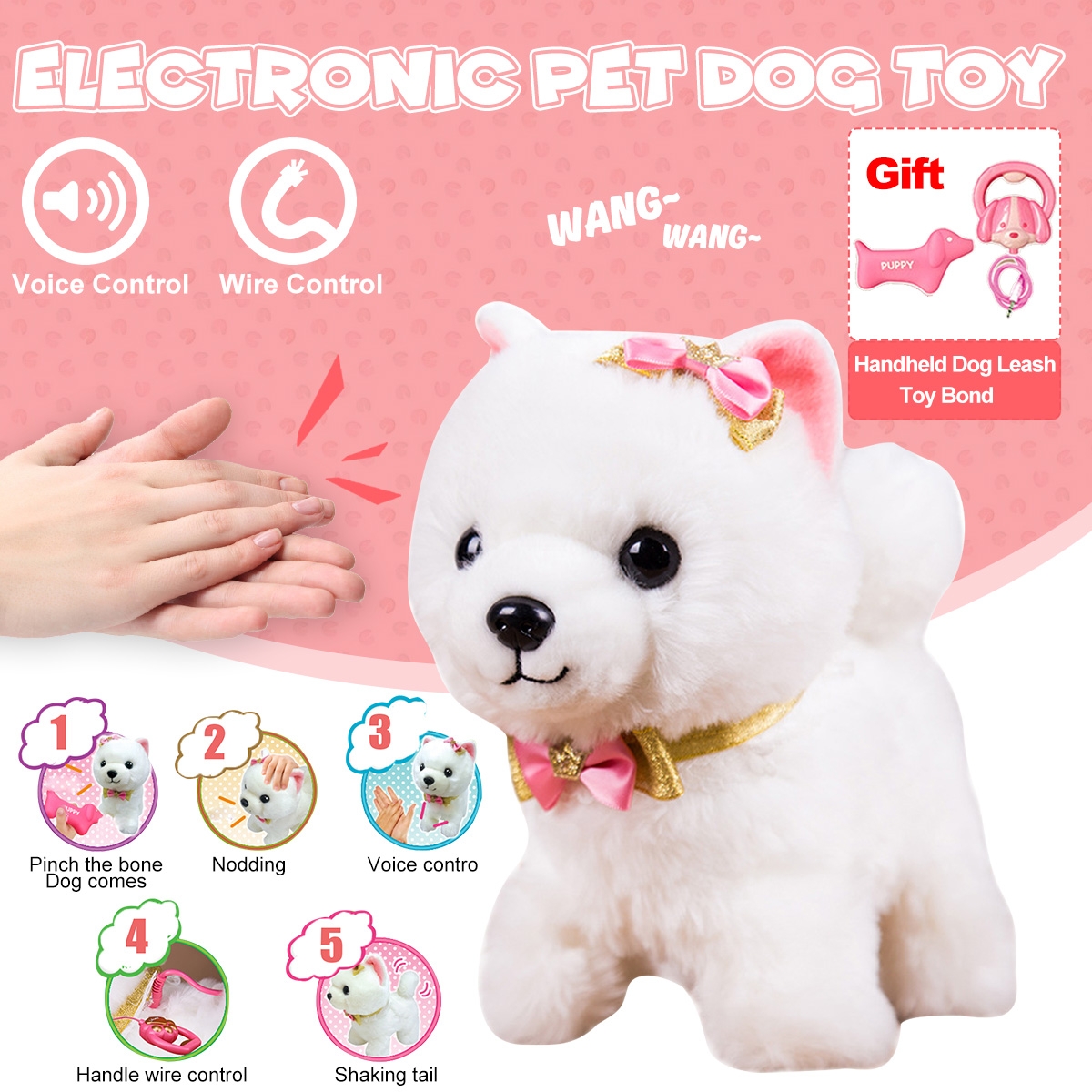 Simulation Dog Plush Electric Toy Dog Girl Gift Will Call Machine Electronic Puppy Toys