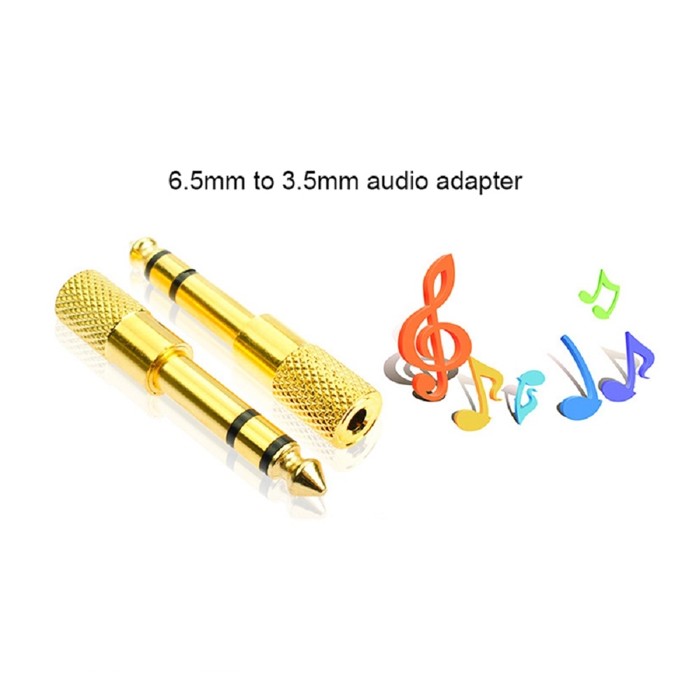 Meideal 6.5mm Male to 3.5mm Female Audio Jack Adapter 6.5 3.5 Plug Converter Headset Microphone Guitar Recording Connector