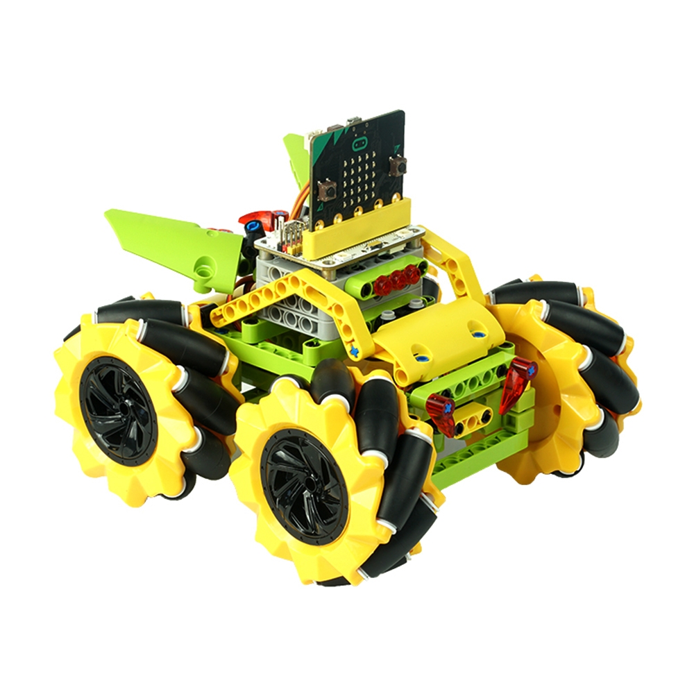 ELECFREAKS DIY Micro:bit Graphic Program Stick Control Smart RC Robot Car With 80mm Omni Wheels Compatible With LEGO