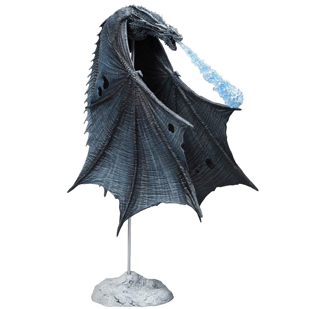 19CM TV Viserion McFarlane Ice Dragon Statue Action Figure Model Toys with Base for Gift