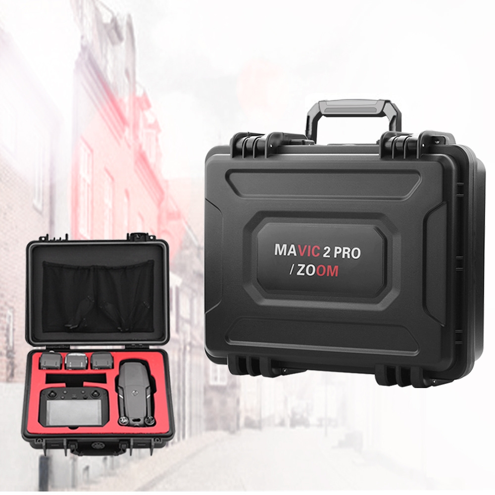 Waterproof Suitcase Storage Bag Carrying Box Case with Propeller Fixed Strap for DJI MAVIC 2 RC Drone - Photo: 1