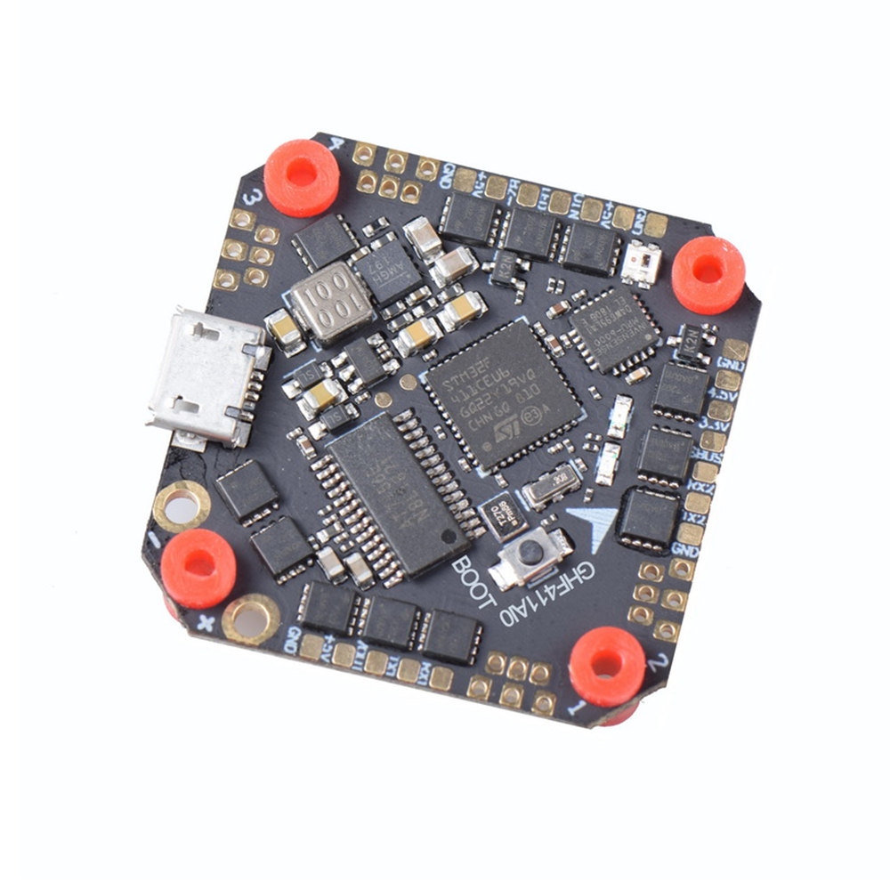 JHEMCU GHF411AIO F4 OSD Flight Controller Built-in 30A BL_S 2-4S 4in1 ESC for Toothpick FPV Racing Drone