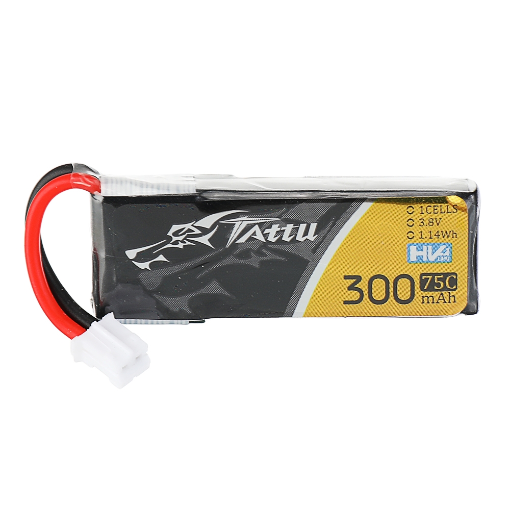 TATTU 3.8V 300mAh 75C 1S PH2.0 Plug Lipo Battery for for Happymodel Mobula6 Eachine TRASHCAN Snapper6 7 Mobula7