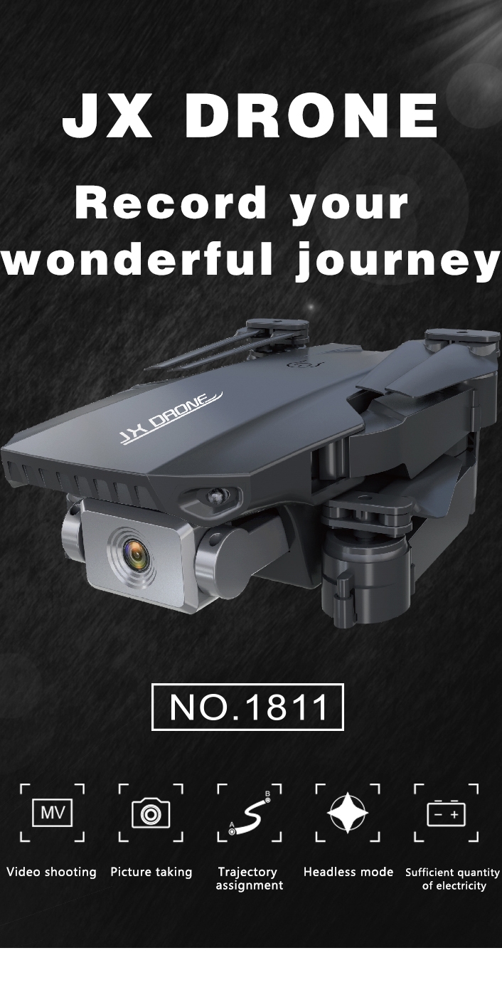 JX 1811 WiFi FPV with 4K HD Wide Angle Camera High Hold Mode Foldable RC Drone Quadcopter RTF