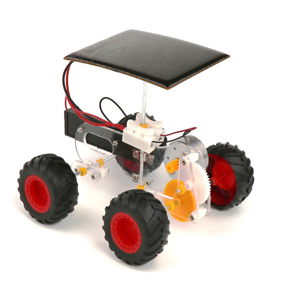 DIY Solar Electric Hybrid Car Manual Electric Mechanical Car Technology Small Production Solar Powered Toy