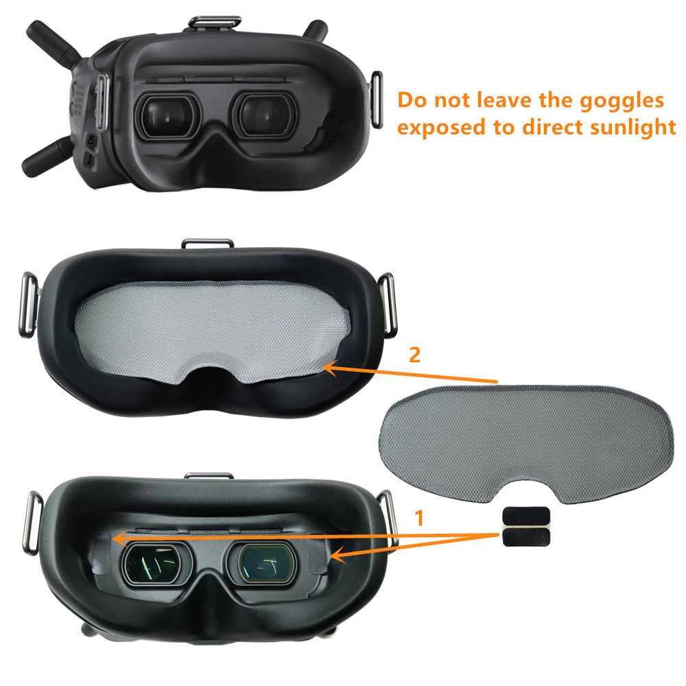 For DJI Digital Goggles URUAV Sunshade Hood Lens Protective Plate Screen Protection