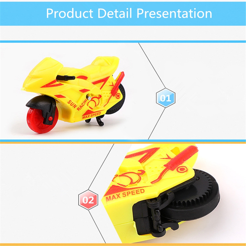 Simulation Pull Back Motorcycle Cool Inertia Motorcycle Trolley Kids Gift Toys