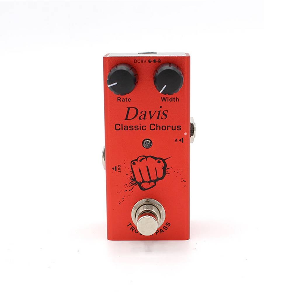 Davis Mini Single Type DC 9V Guitar Chorus Electric Guitar Effects Pedal True Bypass with Metal Enclosure