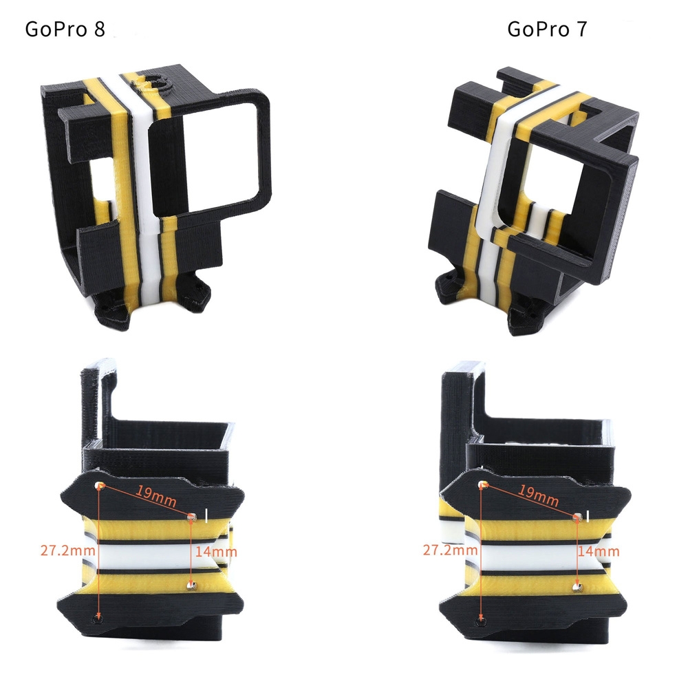 GEPRC CineGO Camera Mount for GoPro Hero 5/6/7/8 3D Print Part for FPV Racing RC Drone