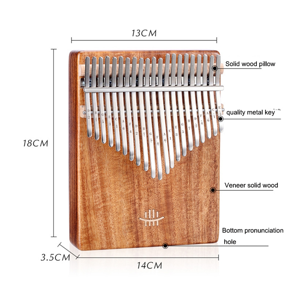 HLURU 21 Keys Thumb Piano wooden Professional Kalimbas bottom hole Mahogany Musical Instrument for beginner